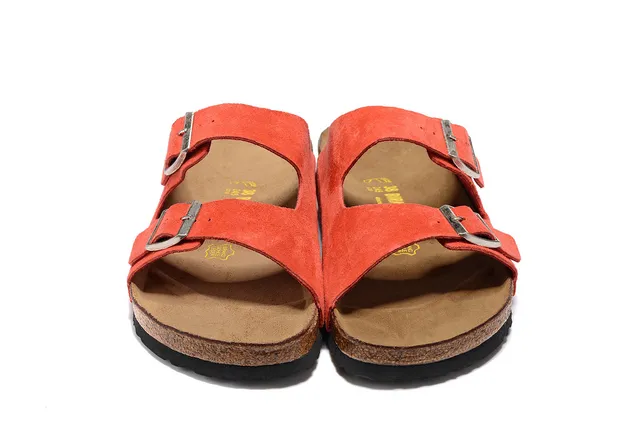 Birkenstock Arizona Sandalias casuales de ante naranja 5