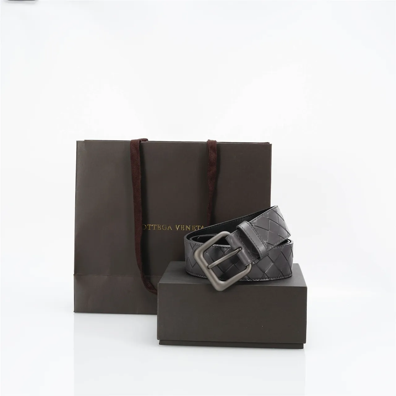 Bottega Veneta Cassette Intrecciato চামড়ার বেল্ট 5