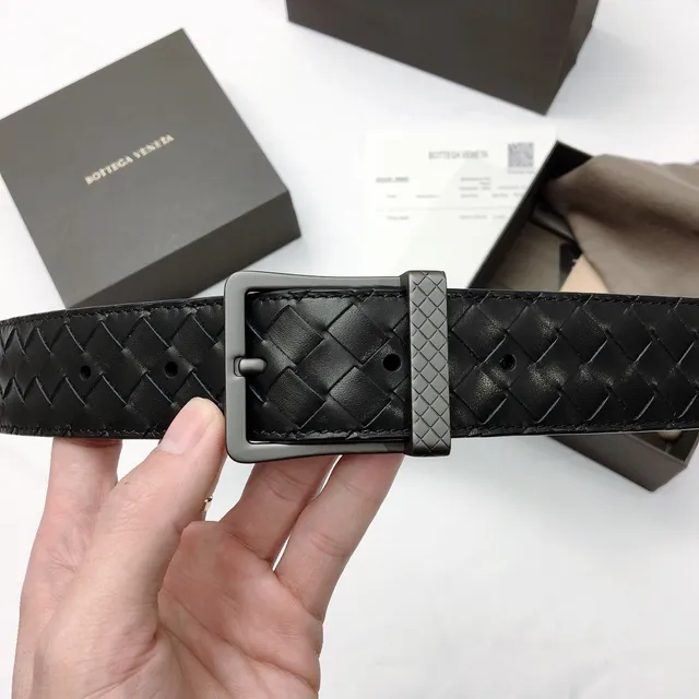 Bottega Veneta Intrecciato চামড়ার বোনা বেল্ট 4