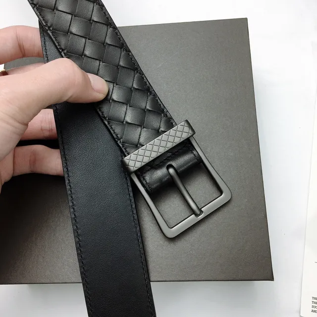 Bottega Veneta Intrecciato চামড়ার বোনা বেল্ট 8