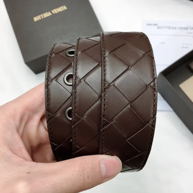 博特加·维内塔 Sardine Intrecciato 编织皮革腰带 2