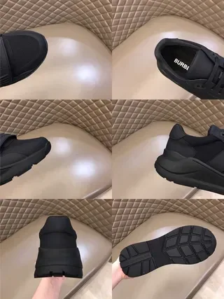 Burberry Black Monochrome Strap-Accented Lifestyle Sneakers 3