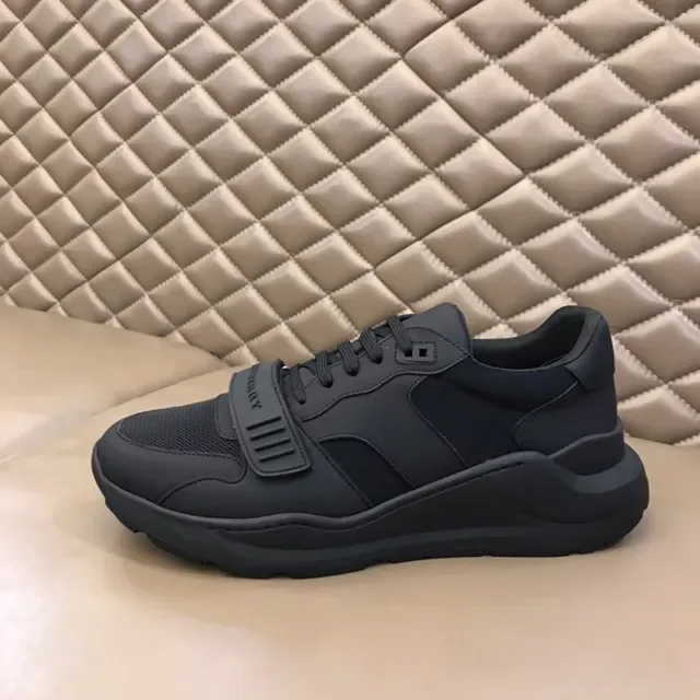 Burberry Black Monochrome Strap-Accented Lifestyle Sneakers 4