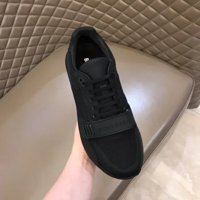 Burberry Black Monochrome Strap-Accented Lifestyle Sneakers 9