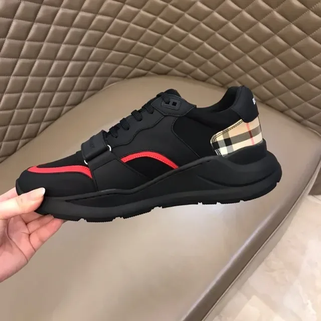 Burberry Knight Black Red Check Lifestyle Sneakers 2