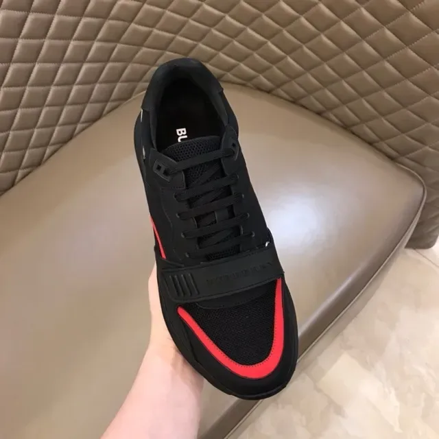 Burberry Knight Black Red Check Lifestyle Sneakers 6