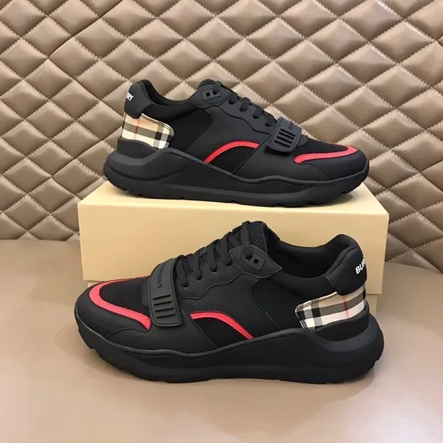 Burberry Knight Black Red Check Lifestyle Sneakers 9