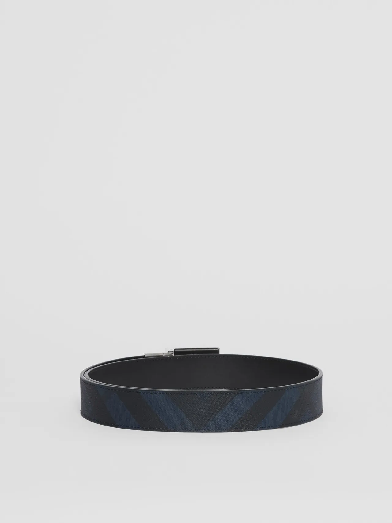 Burberry Knight Reversible Diagonal Check Leather Belt 3