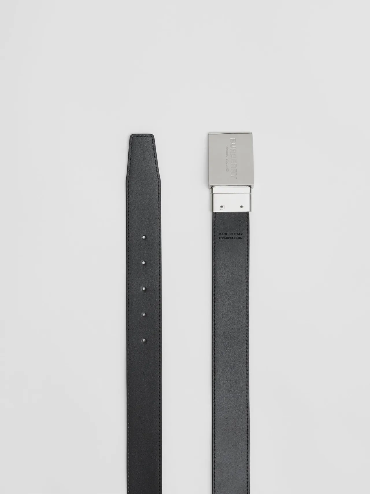 Burberry Knight Reversible Diagonal Check Leather Belt 5