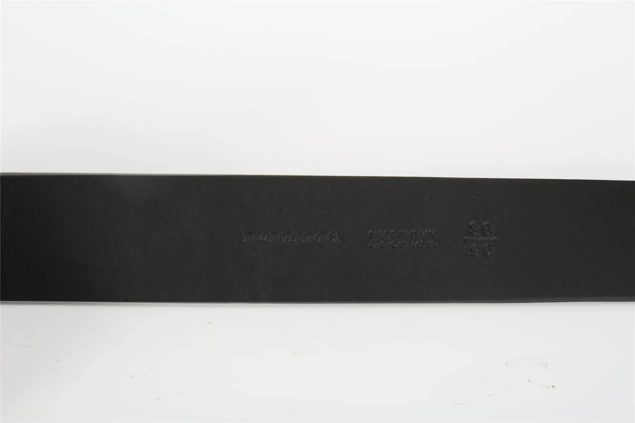 Burberry TB Monogram Perforated Check Ceinture en cuir noir 17