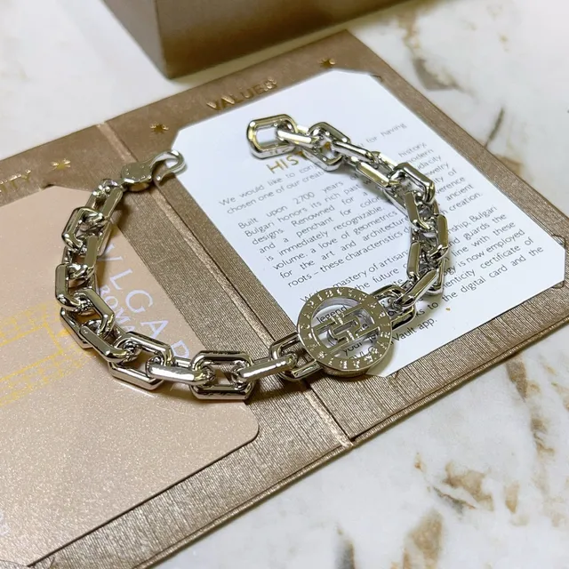 Bvlgari B.zero1 Rock سوارة رابطات سميكة بلون فضي 2