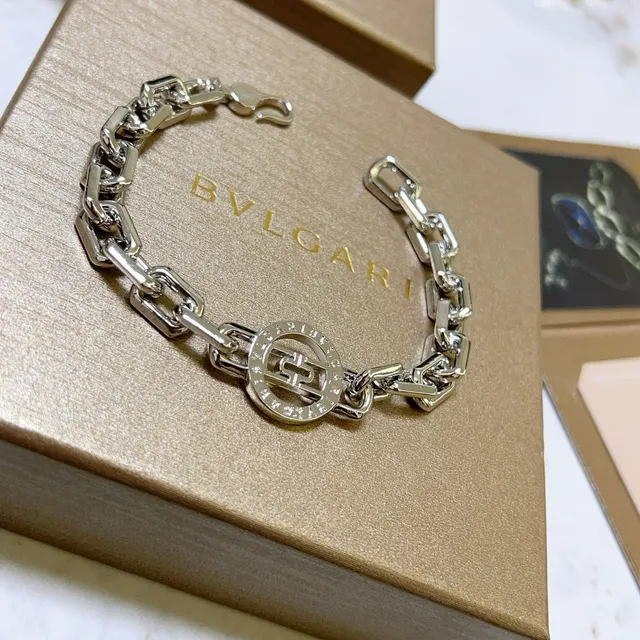 Bvlgari B.zero1 Rock سوارة رابطات سميكة بلون فضي 3