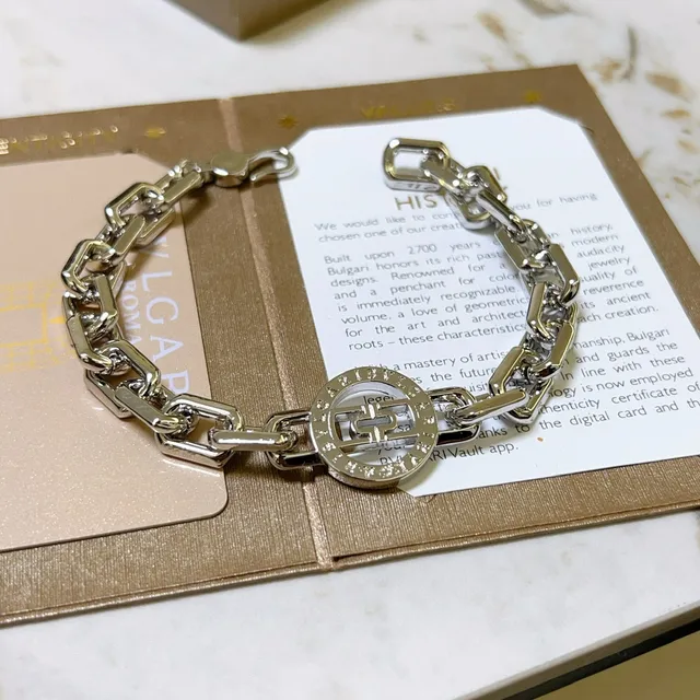 Bvlgari B.zero1 Rock سوارة رابطات سميكة بلون فضي 5
