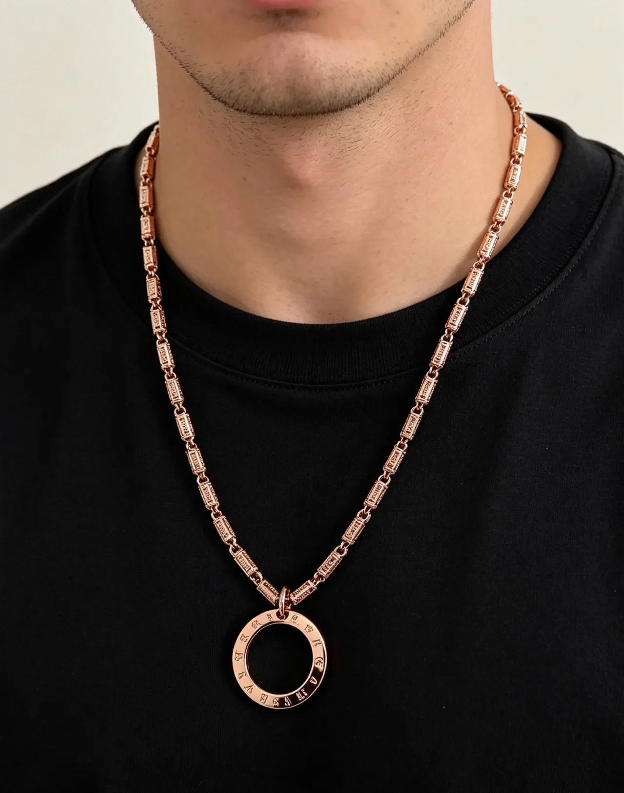 Bvlgari B.zero1 Collier Chaîne Pavé Or Rose 5