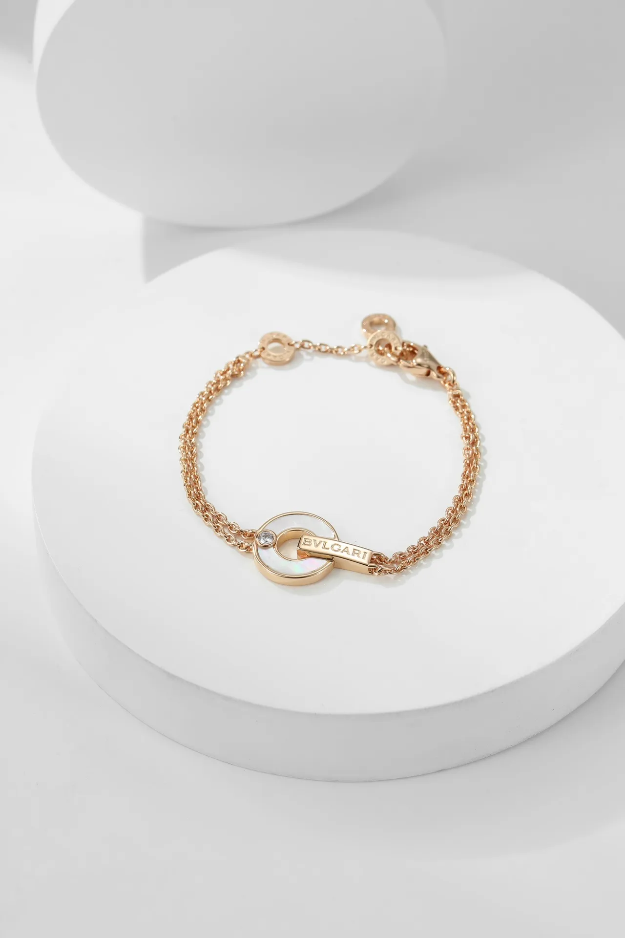 Bvlgari B.zero1 Ton Or Rose Émail et Mère-de-perle Bracelets 4