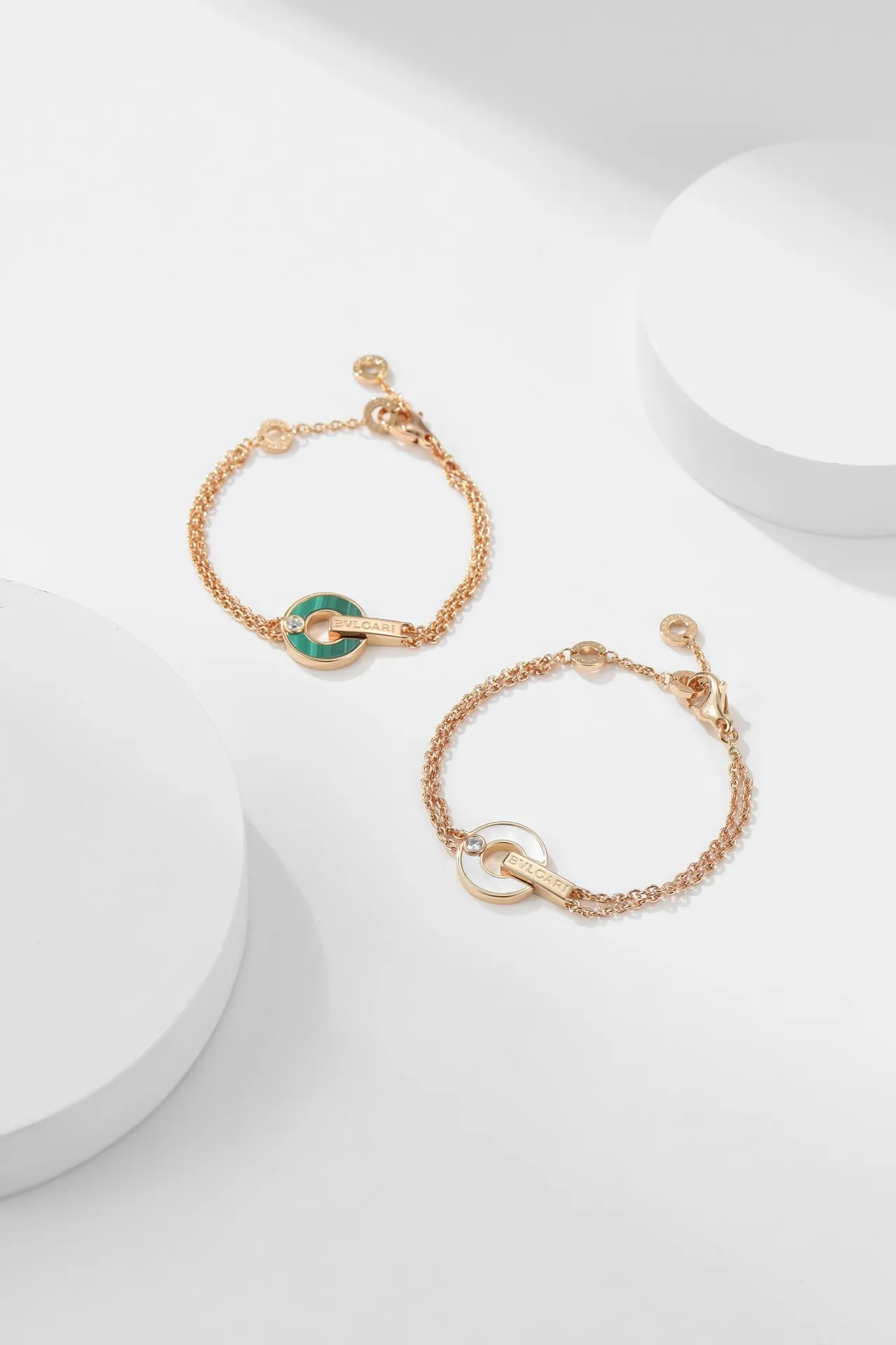 Bvlgari B.zero1 Ton Or Rose Émail et Mère-de-perle Bracelets 6