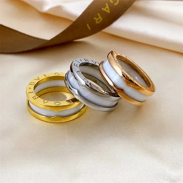 Bvlgari BVLGARI BVLGARI Bague en céramique dorée et noire 2