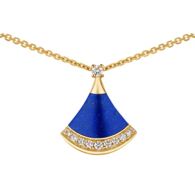 Bvlgari Divas' Dream নীল ইনামেল এবং হীরা পেন্ডেন্ট নেকলেস 8