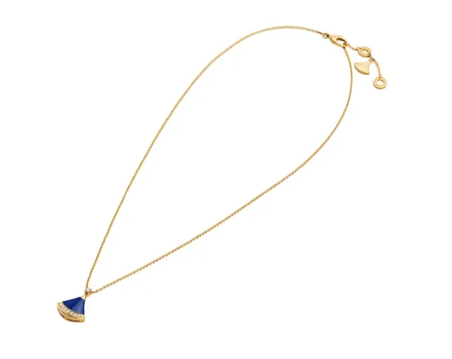 Bvlgari Divas' Dream নীল ইনামেল এবং হীরা পেন্ডেন্ট নেকলেস 9