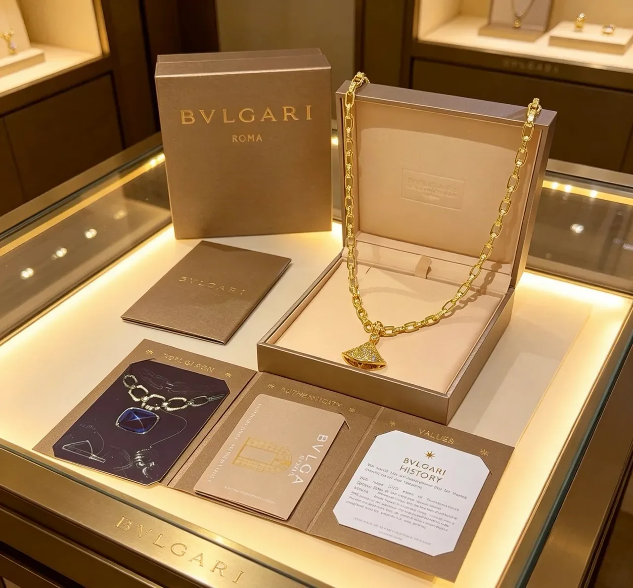 Bvlgari Divas’ Dream قلادة مروحية مرصعة بالماس الذهبية 9