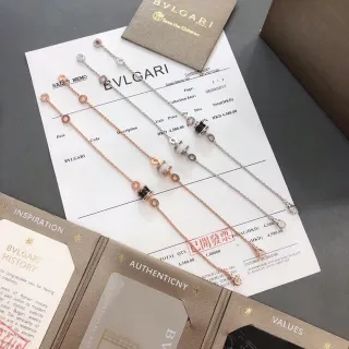 Bvlgari سوار معدني متعدد الألوان ذهبي فضي سلاسل مرتبطة