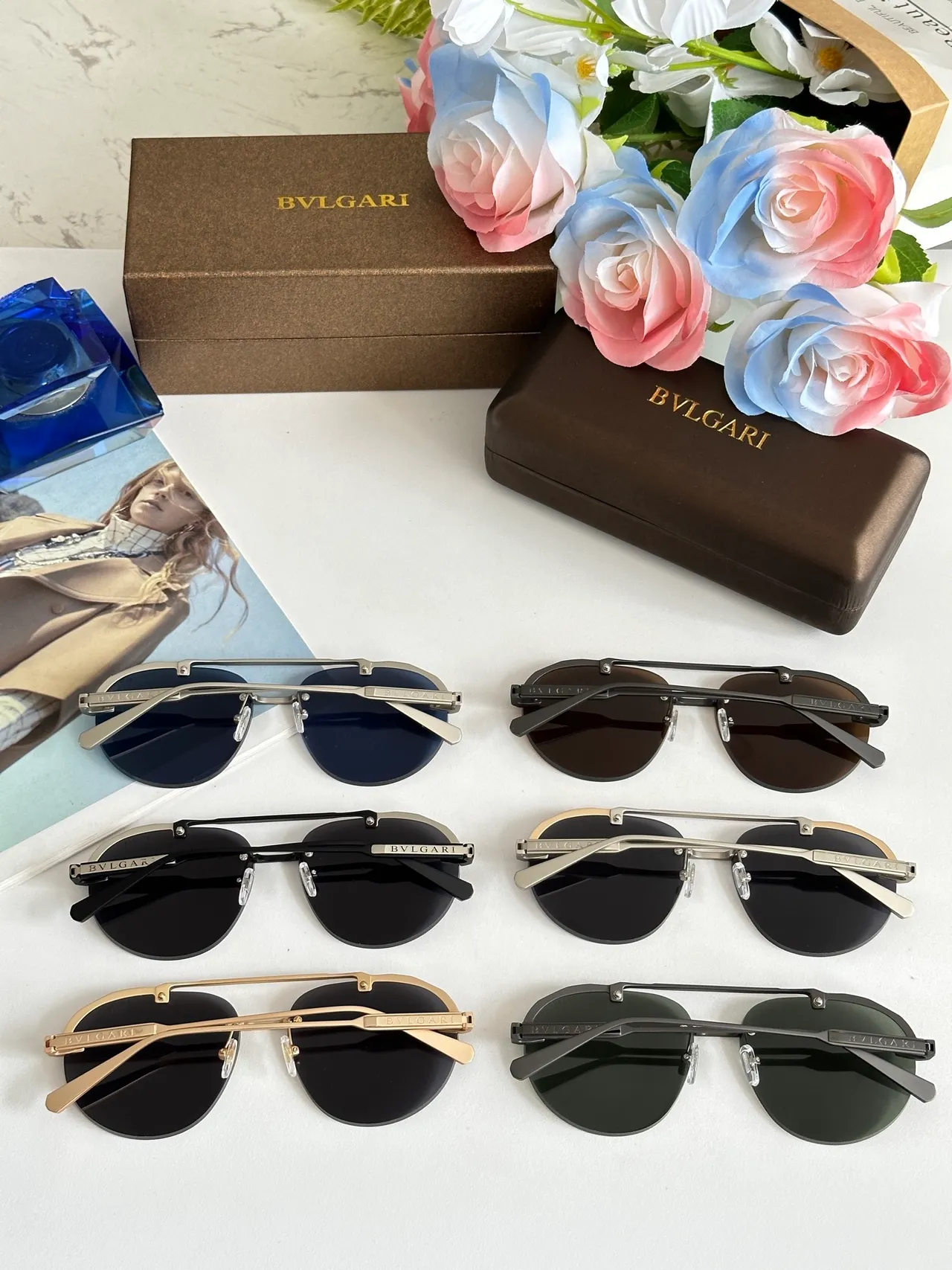 Bvlgari Octo Finissimo Black Silver Aviator-Style Shield-Shaped Lenses Sunglasses 8