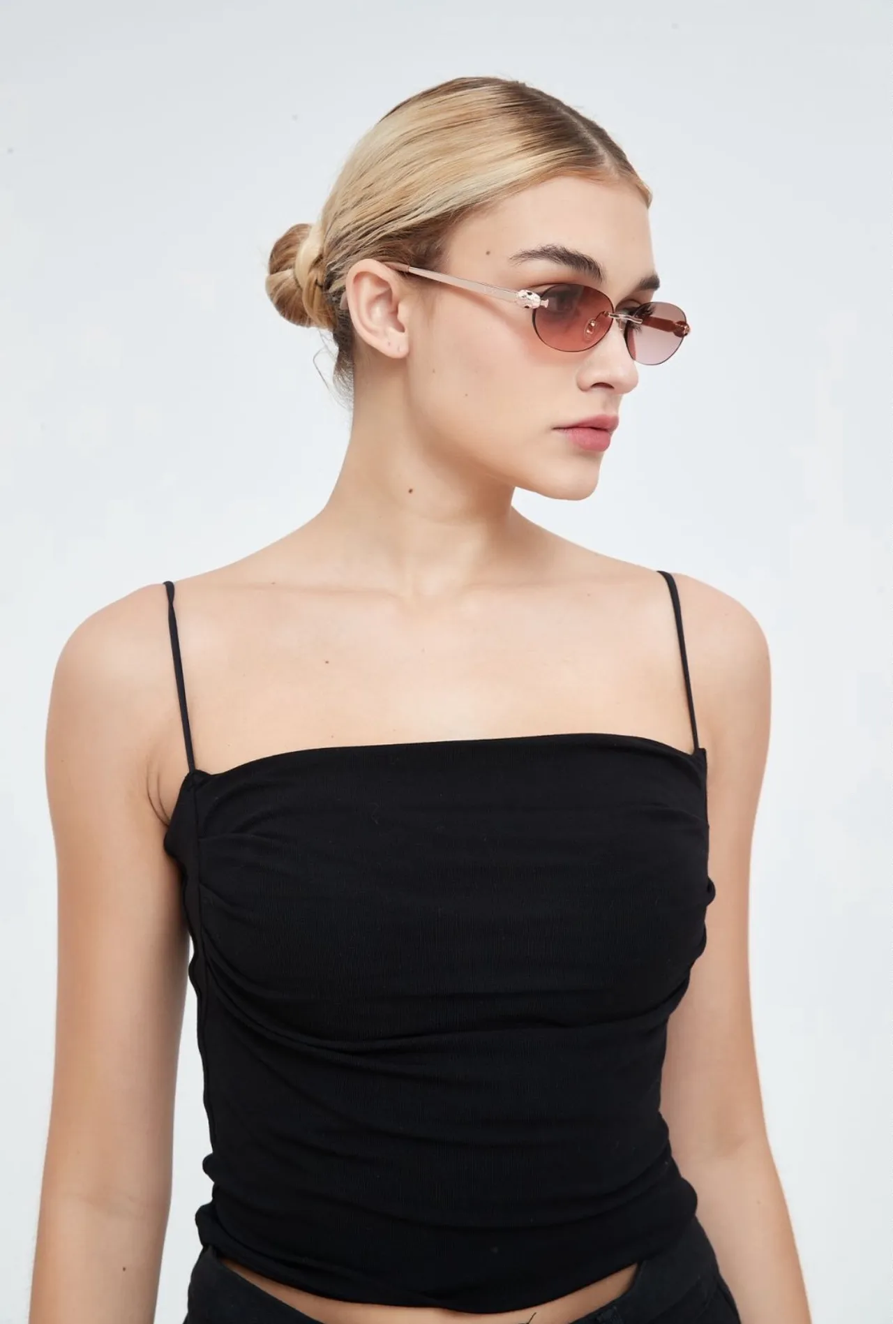 Bvlgari Serpenti Rimless Oval Gold-Tone Gradient Sunglasses 5