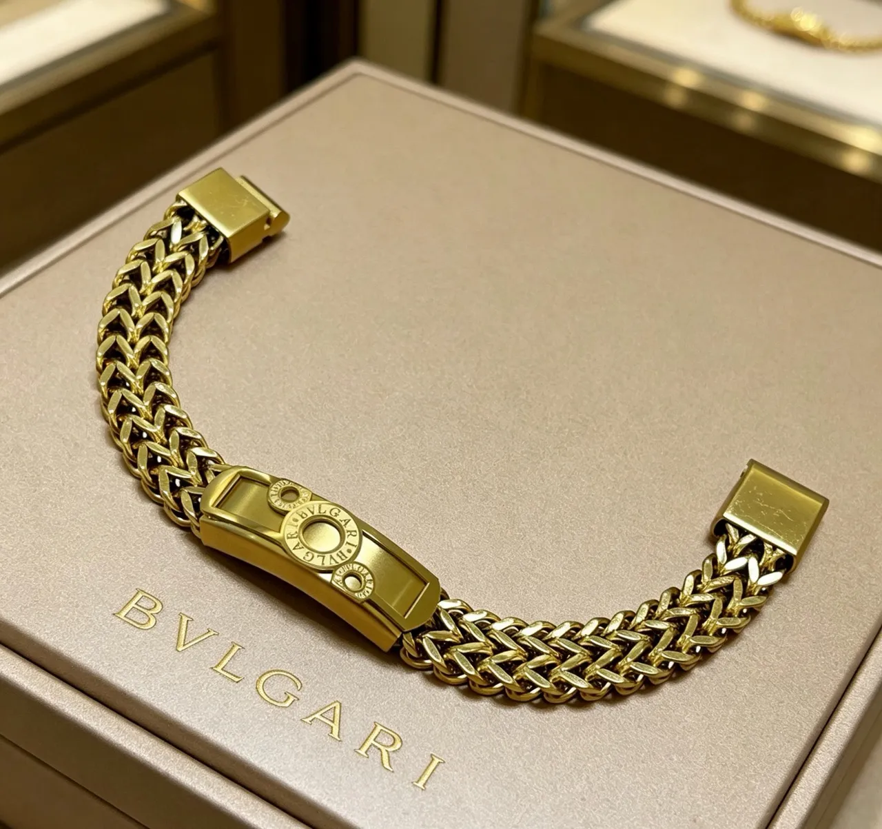 Bvlgari Woven Chain Gold-Tone Bracelet 2