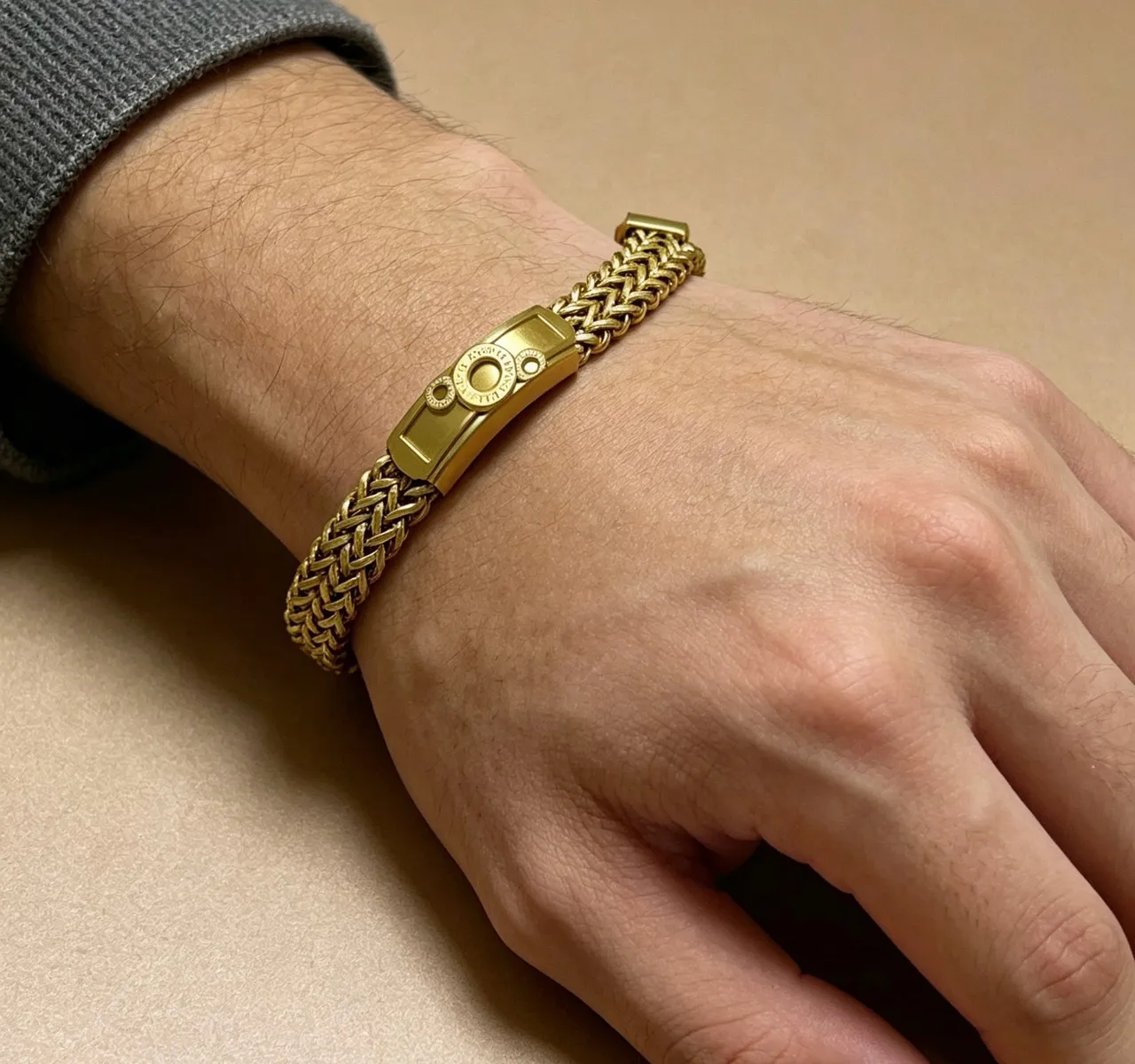 Bvlgari Woven Chain Gold-Tone Bracelet 3