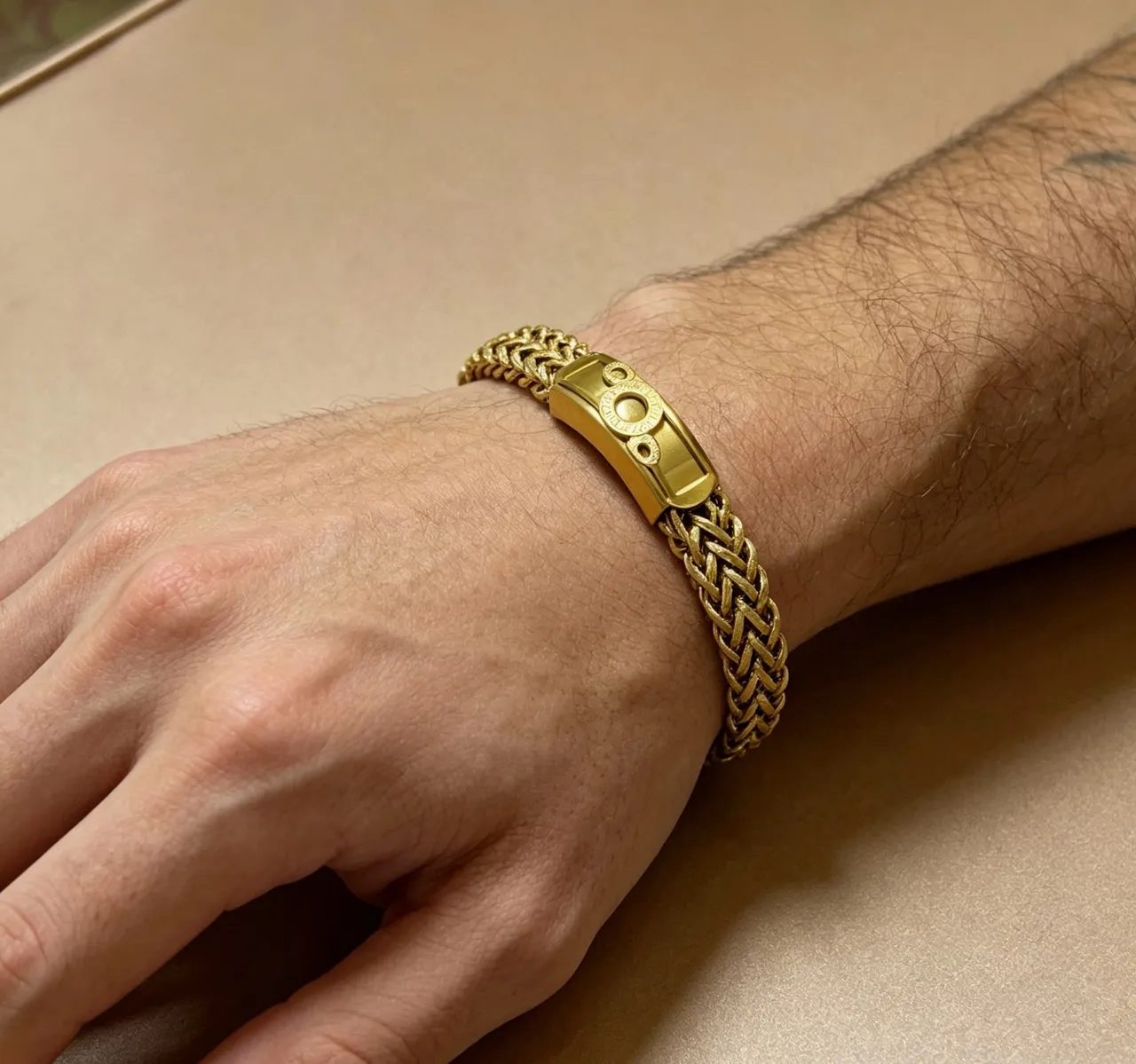 Bvlgari Woven Chain Gold-Tone Bracelet 5