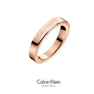 Calvin Klein Engraved Rose Gold Minimalist Ring