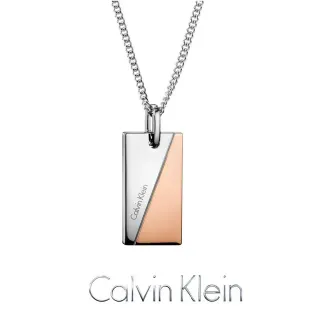 Calvin Klein Two-Tone Diagonal Split Pendant Necklace