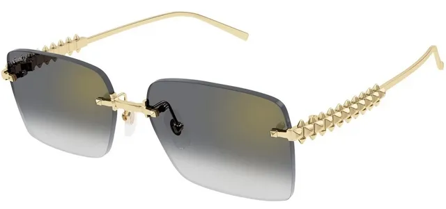 Cartier Clash de Cartier Gold-Tone Spiked Temple Rectangular Sunglasses 3