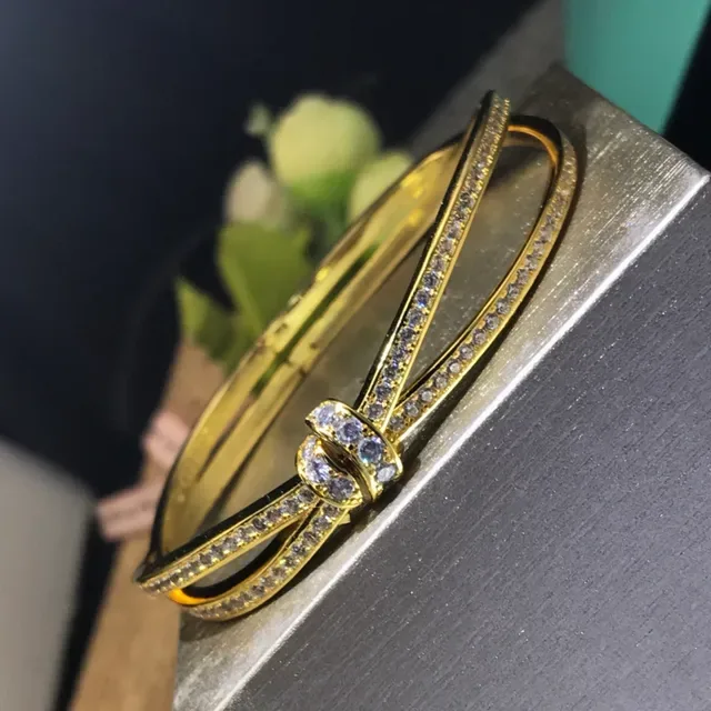 Cartier Juste un Clou Pulsera Doble Banda Pavé Cristal Nudo 6