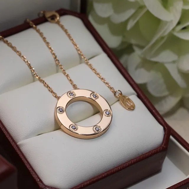 Cartier Juste un Clou Gold Silver Open Circular Hoop Six Bezel-Set Stones Necklace 4
