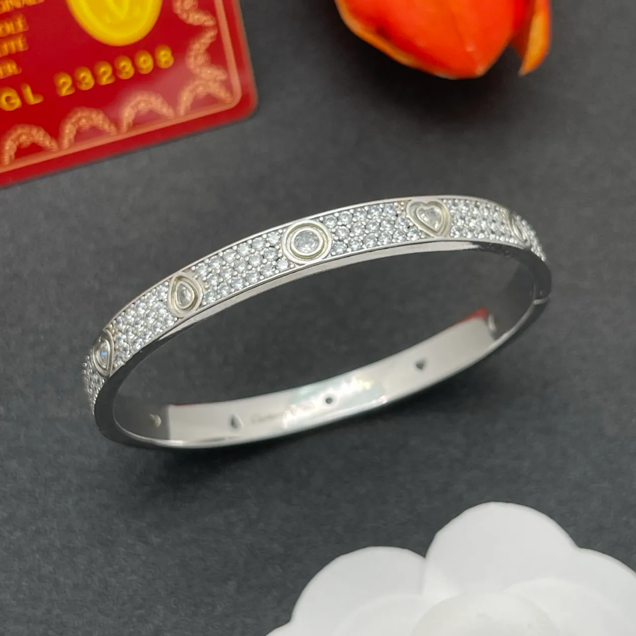 Cartier Juste un Clou Pavé Motif Bracelet Argent 7