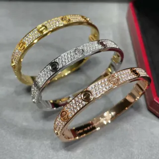 Cartier Love Pavé Diamond نمط المسمار سوار