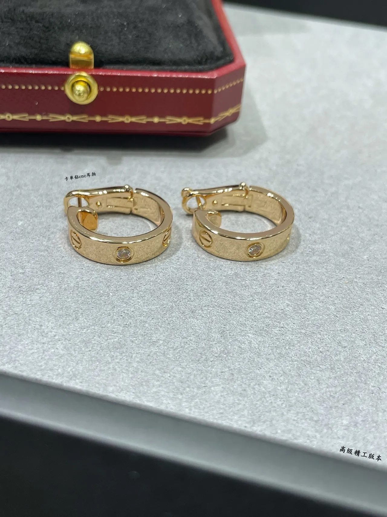 Cartier Love خاتم ذهبي بحجر واحد 5