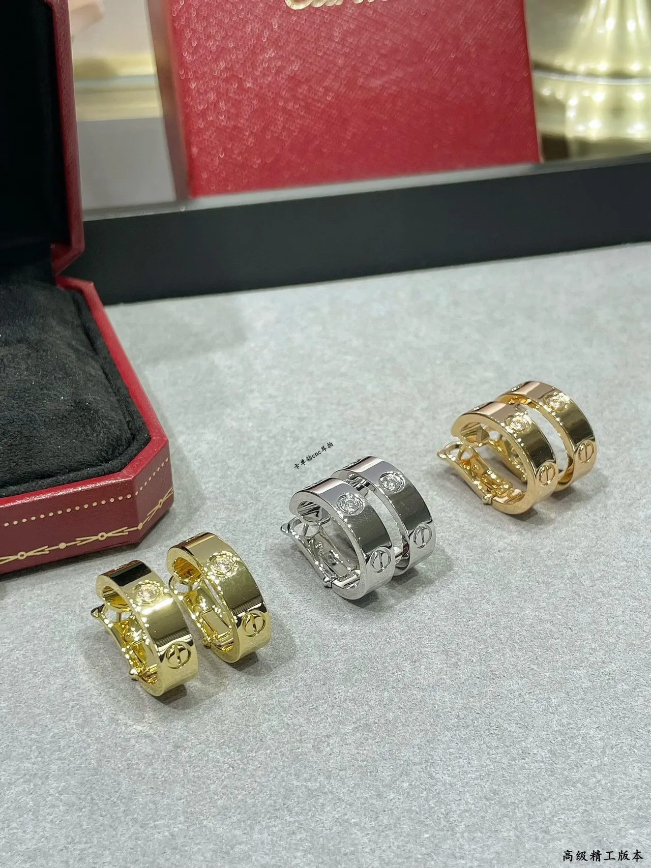 Cartier Love خاتم ذهبي بحجر واحد 6