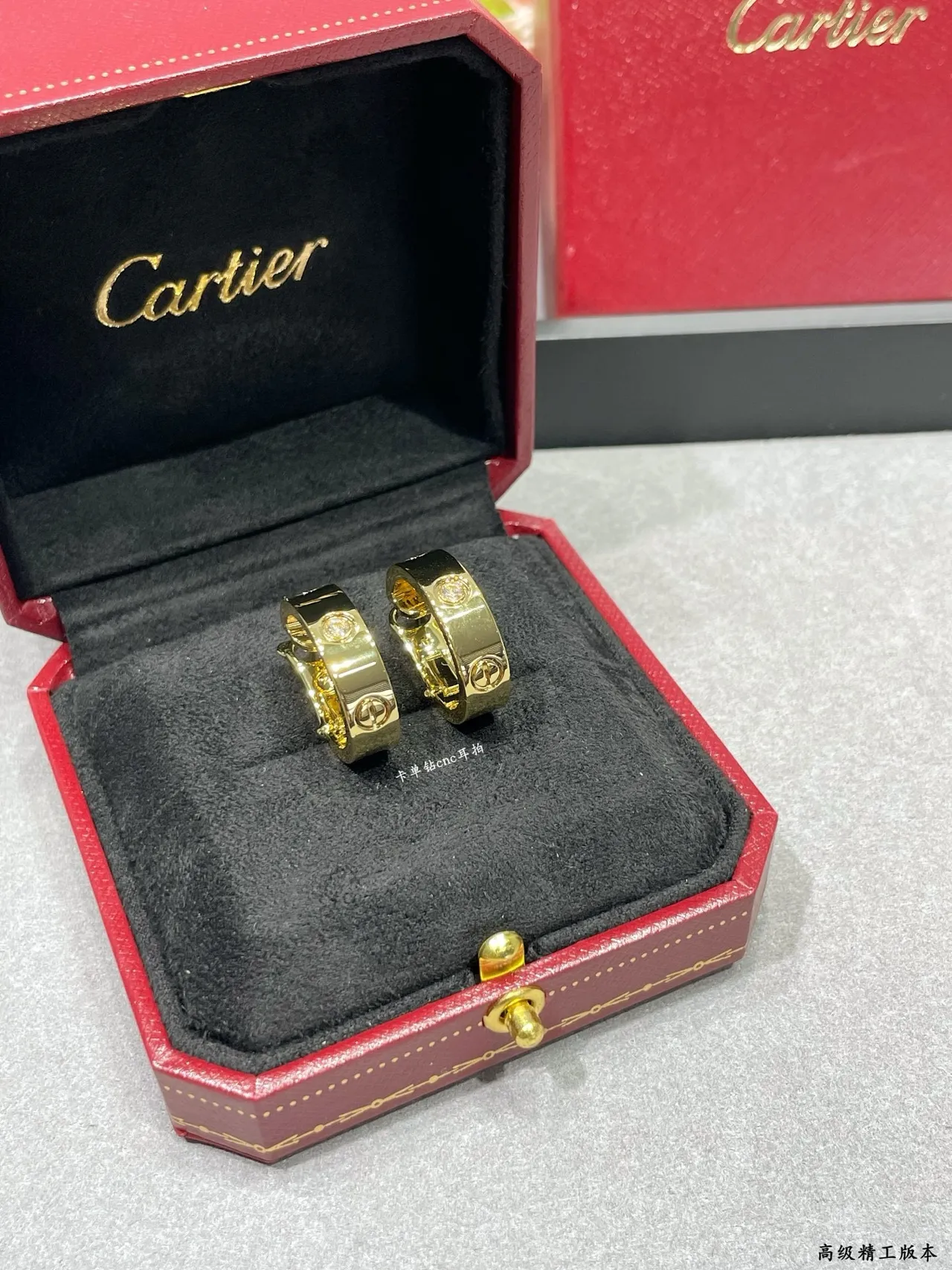 Cartier Love خاتم ذهبي بحجر واحد 7