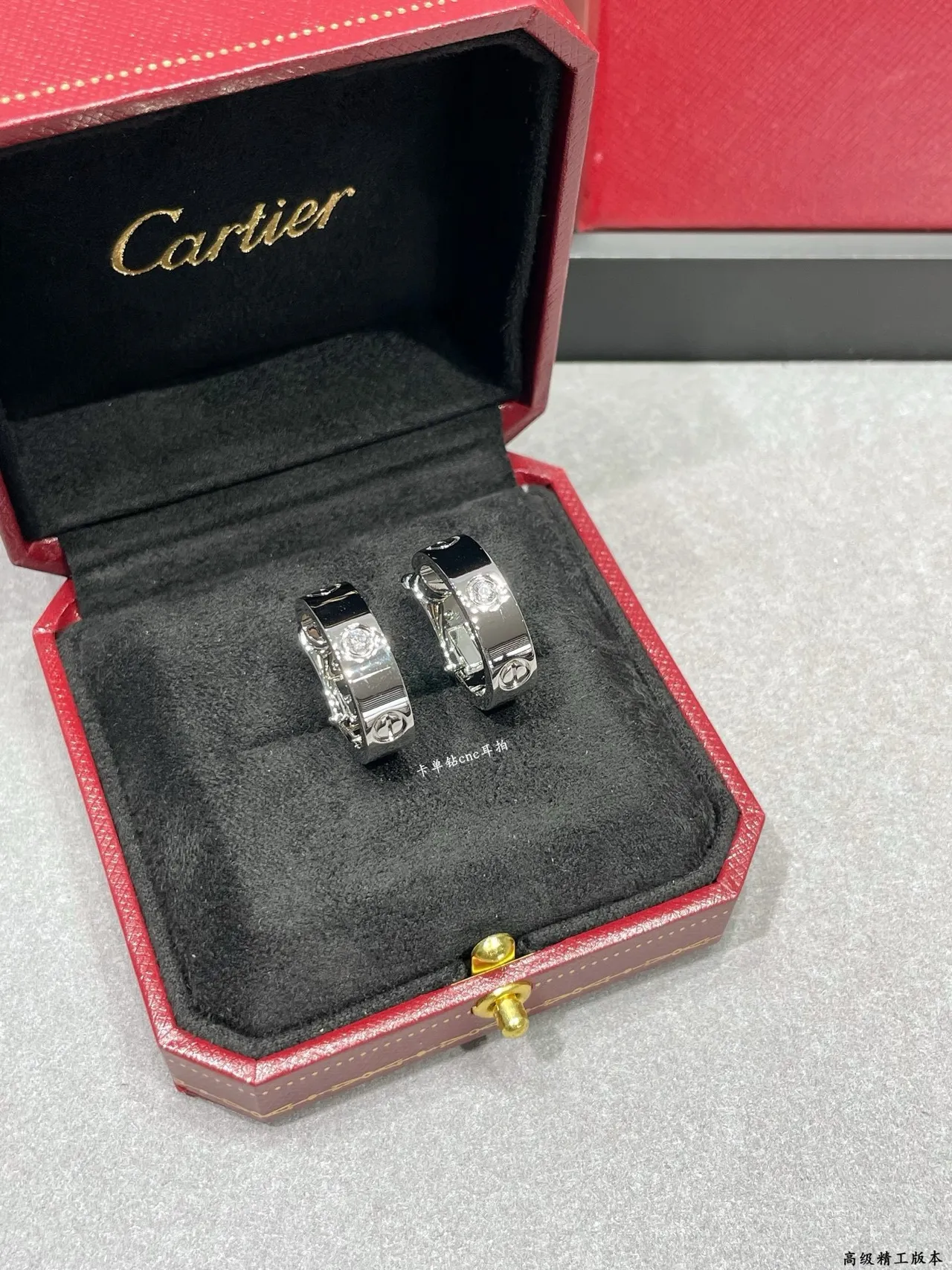 Cartier Love خاتم ذهبي بحجر واحد 8