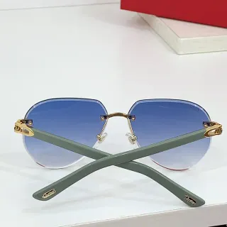 Cartier Panthère de Cartier نظارات شمسية خضراء أسيتات عدسة تدرجية