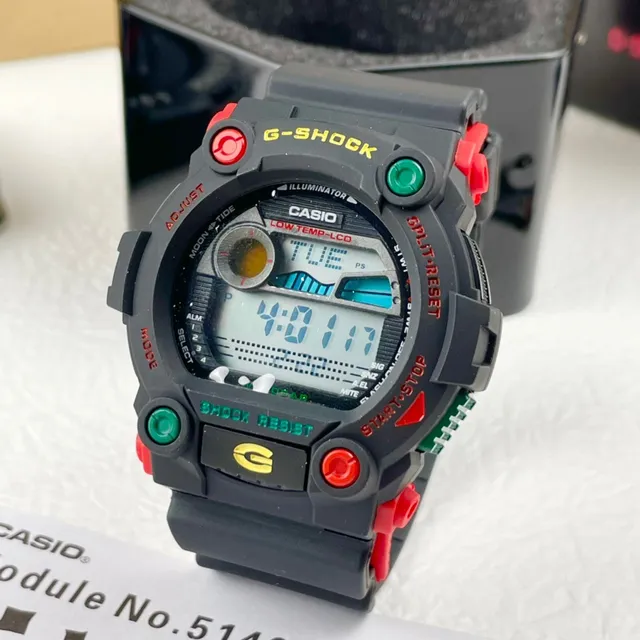 Casio G-Shock DW-5600 Negro Rojo Verde Reloj Deportivo 5