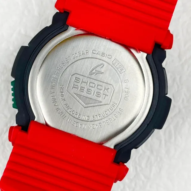 Casio G-Shock DW-5600 Negro Rojo Verde Reloj Deportivo 6