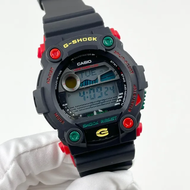 Casio G-Shock DW-5600 Negro Rojo Verde Reloj Deportivo 7