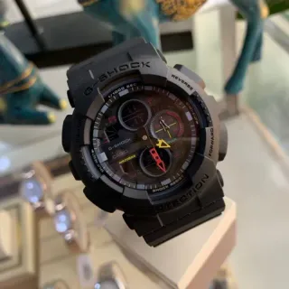 Casio G-Shock GA-100 Black Red Yellow Sports Watch