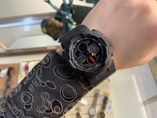 Casio G-Shock GA-100 Black Red Yellow Sports Watch 2