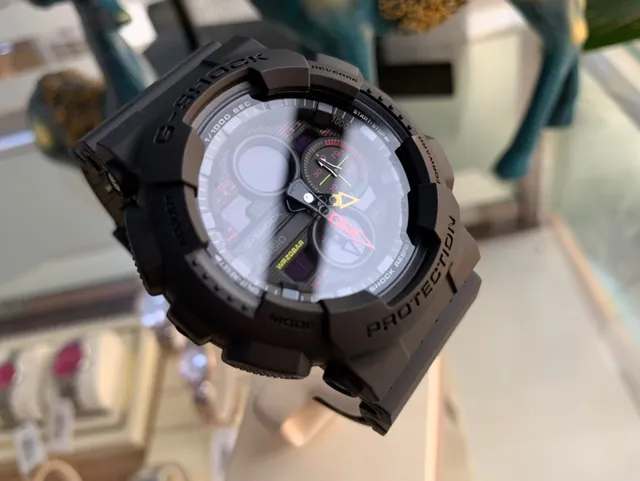 Casio G-Shock GA-100 Black Red Yellow Sports Watch 6