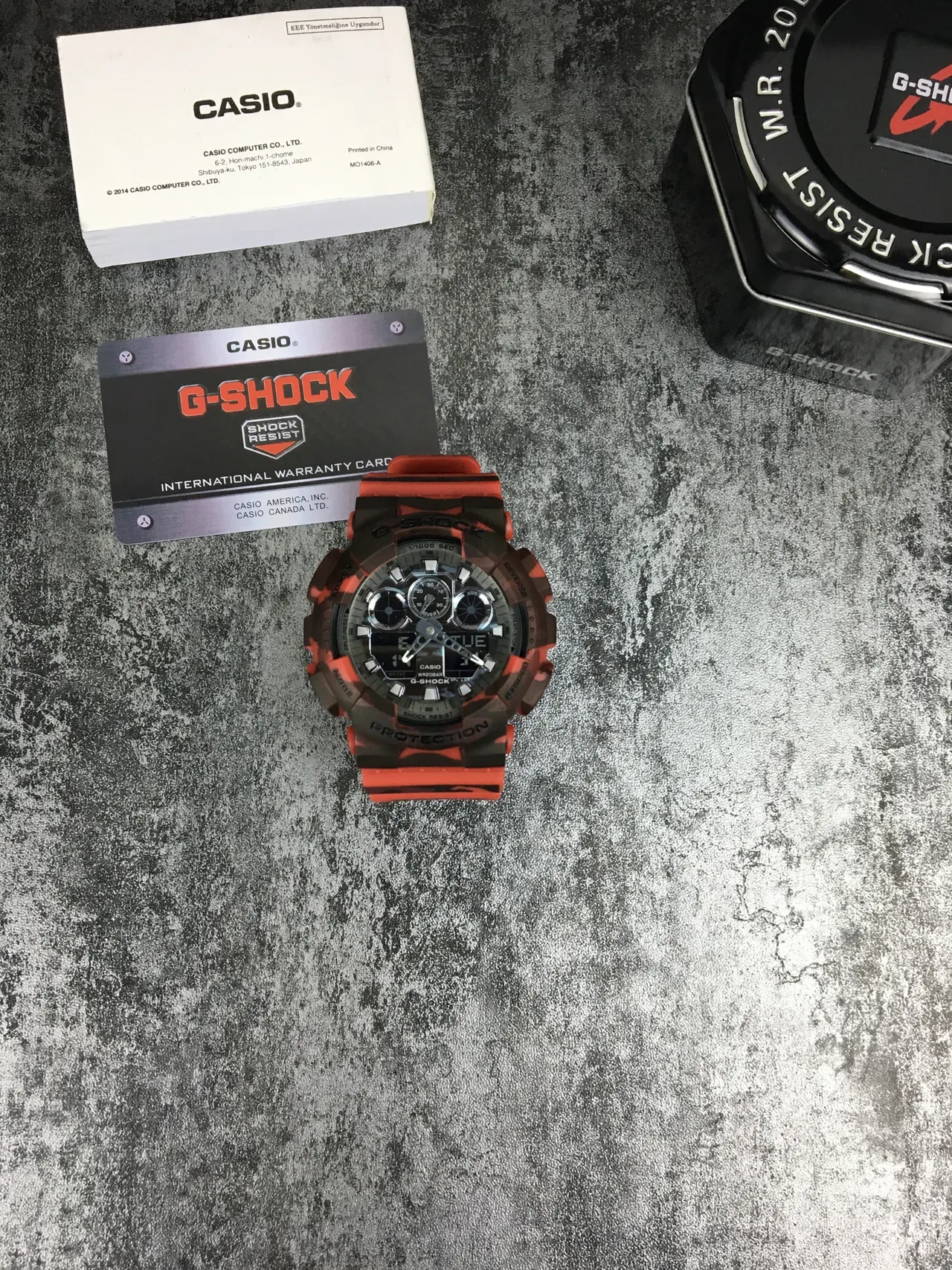Casio G-Shock GA-100 迷彩橙色 运动手表 3