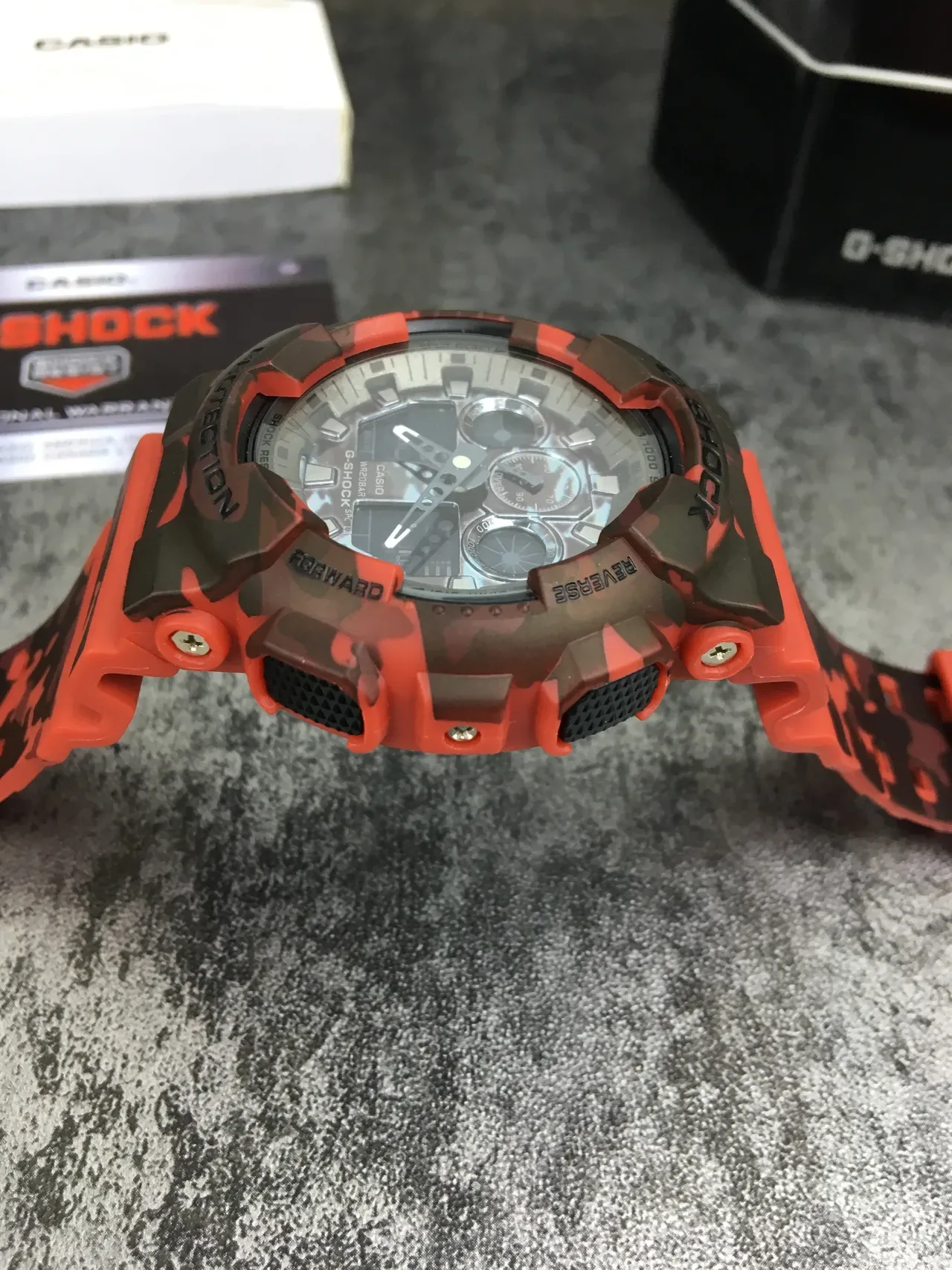 Casio G-Shock GA-100 迷彩橙色 运动手表 5